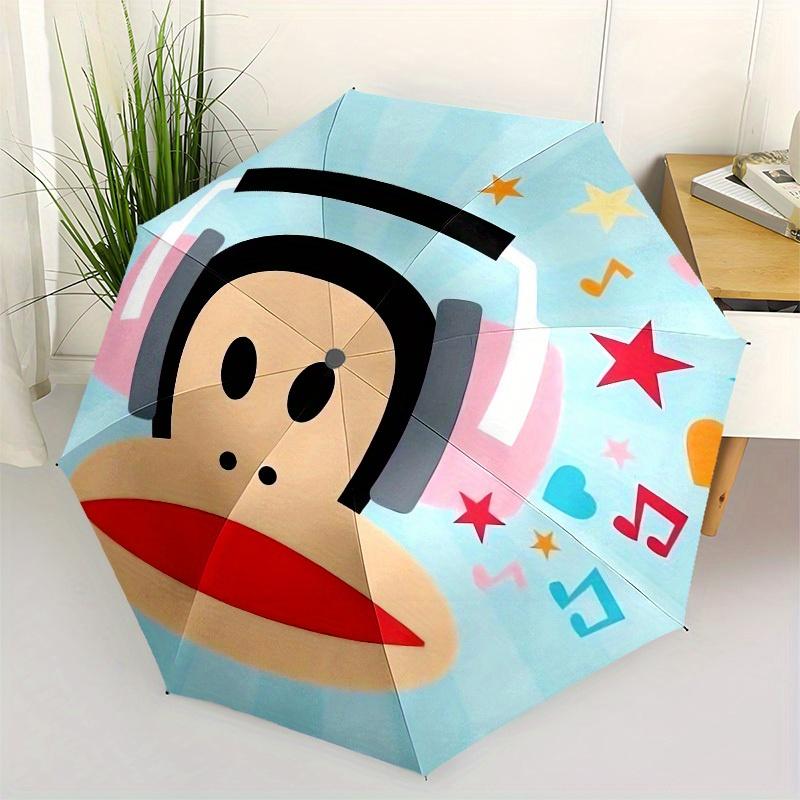 

1pc Music Monkey Headphones Umbrella with Plastic Handle,Suitable for All Seasons Home Travel Outdoor UmbrellaM1134