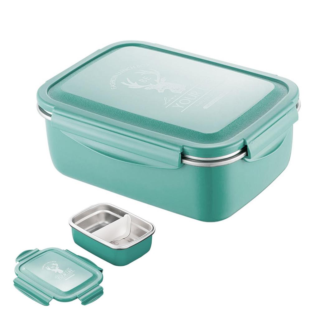 Large Capacity Bento Waterproof and Leakproof Lunch Box for Kids and with Removable Stainless Stylish and Visually Appealing Lunch Box for and School