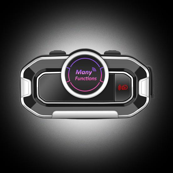 V9 Helmet Headset Hands-free 5 Intercom ABS Bluetooth-compatible Interphone for Motorbike