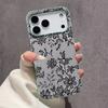 Lace Style Cool Girl Phone Case For iPhone 17 Pro Max 16 Pro 15 14 11 13 12 11 16E 17Air XR XS Lychee Textur Soft Cover