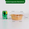 Disposable Octagonal Kraft Paper Food Container 750ml