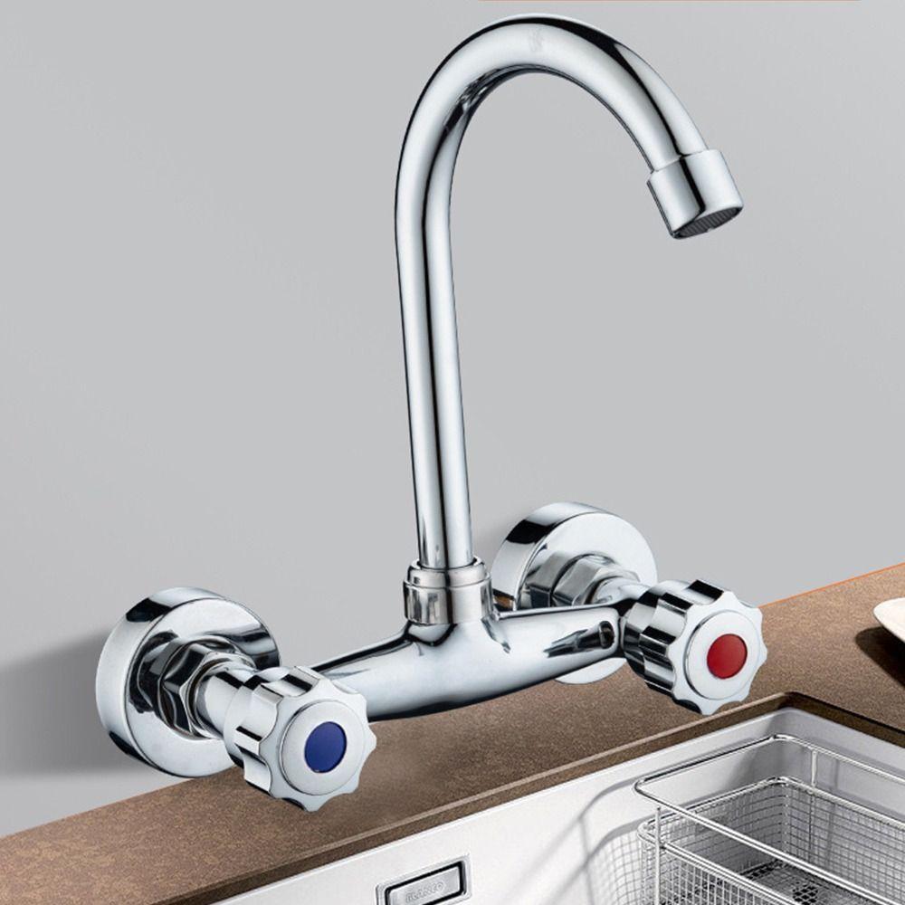 Hot and Cold Out Water Inlet Valve Metal Double Shower Faucet Valve Modern Diverter Valve
