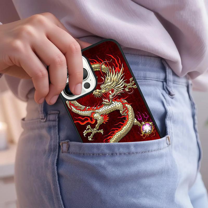 Asian Chinese Dragon Phone Case For iPhone 17 Air 15 16e 14 13 Pro Max Coque 12 11 Pro Max PLUS cover