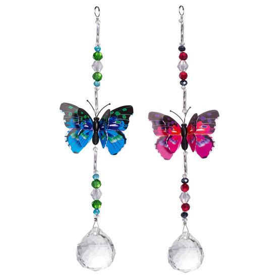 Window Decorative Sun Catchers Prisms Butterfly Hanging Crystal Pendant Decor
