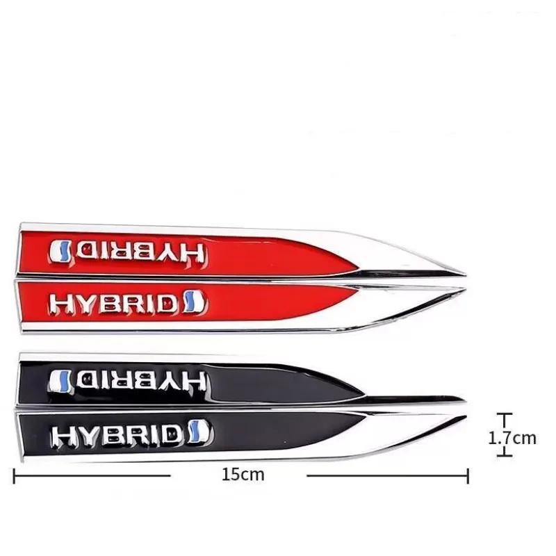 Metal Badge for Car Side Bumpers Stickers for Toyota HYBRID Synergy Drive Prius Camry Rav4 Crown Auris 2 Pieces