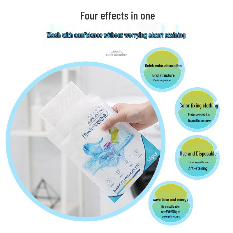 Color-Locking Laundry Sheets Family Pack: Non-Dyeing, Color-Absorbing Sheets To Prevent Clothes Bleeding