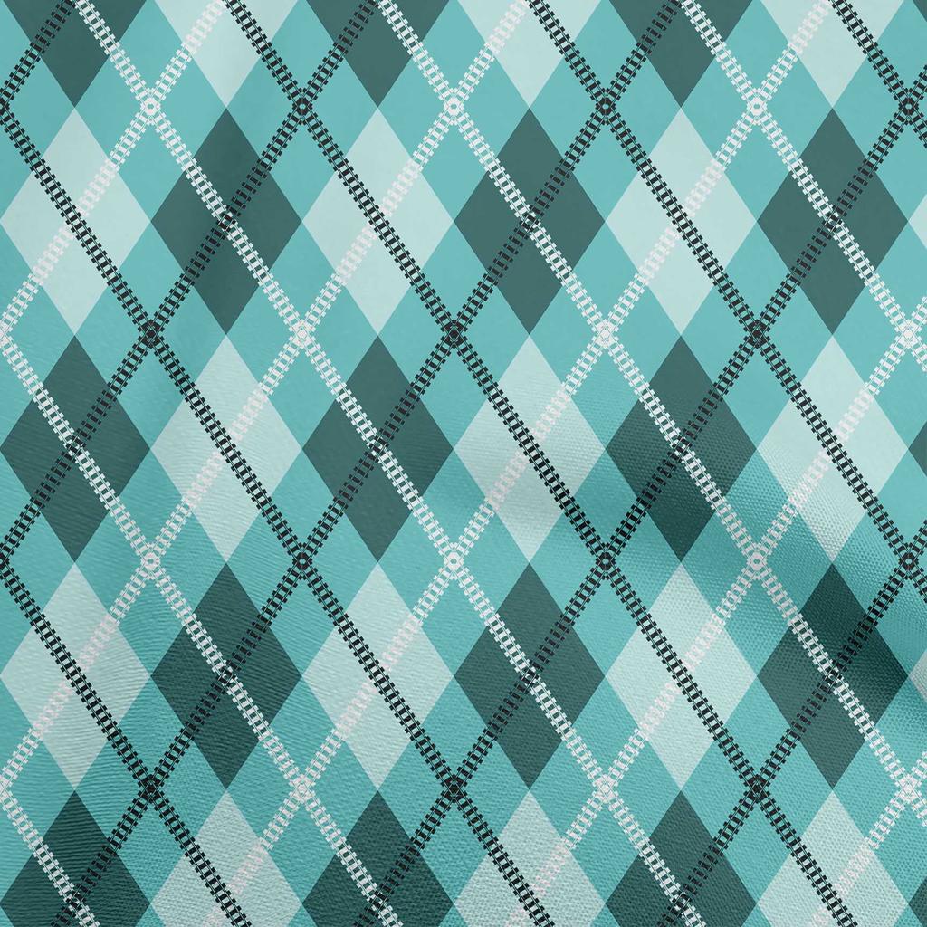 oneOone Cotton Flex Gray Fabric Check  Quilting Supplies Print Sewing Fabric By The Yard 40 Inch