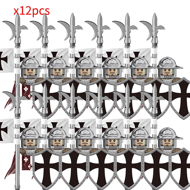 

Средневековые рыцари Иерусалима Триполи Замок Фигурки Солдаты Боевой конь Военные строительные блоки Кирпичики Игрушка для детей подарок