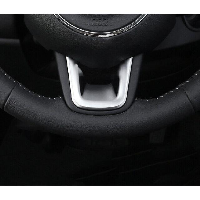 For Jeep Compass 17-2021 Matte Silver Steering Wheel U Sheet Cover Trim 1pcs