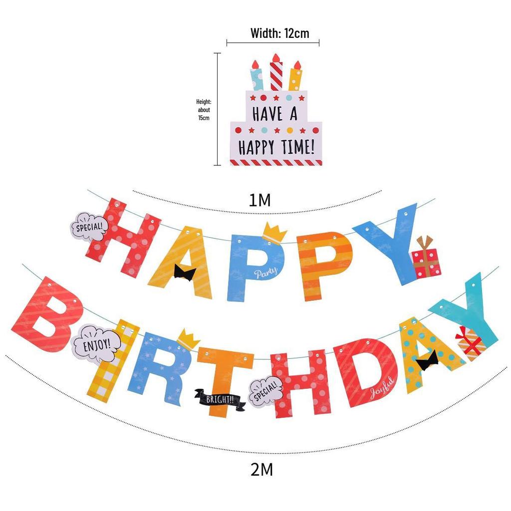 Birthday & Holiday Fishtail Bunting Banner for Parties