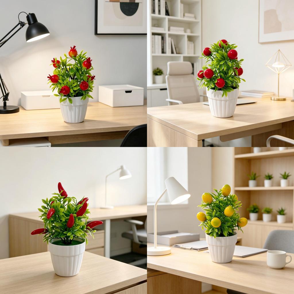 Faux Fruit Tree Decor With Foam And Plastic For Home And Event Display