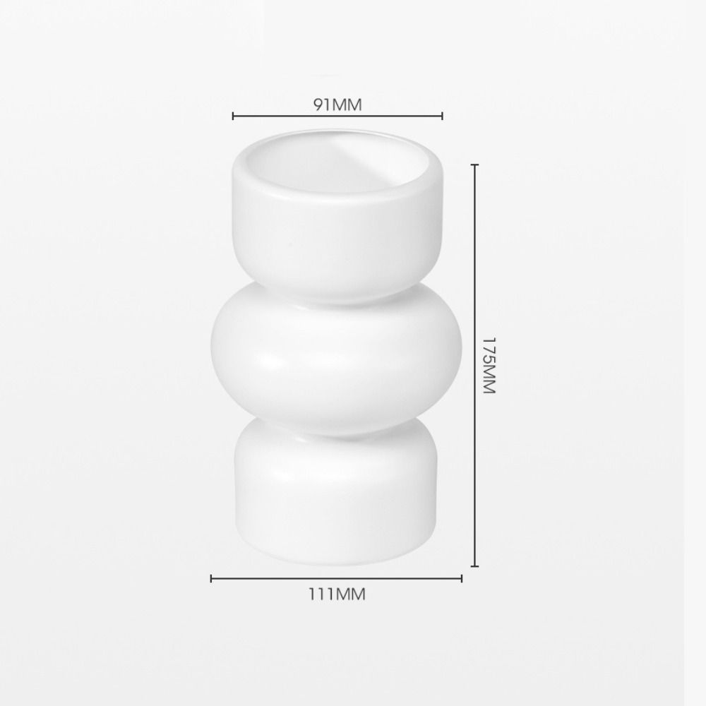 Kunststoff Blumenvase Weiß Rot Dekoration Tischvase Blumengeschäft Gartenbedarf