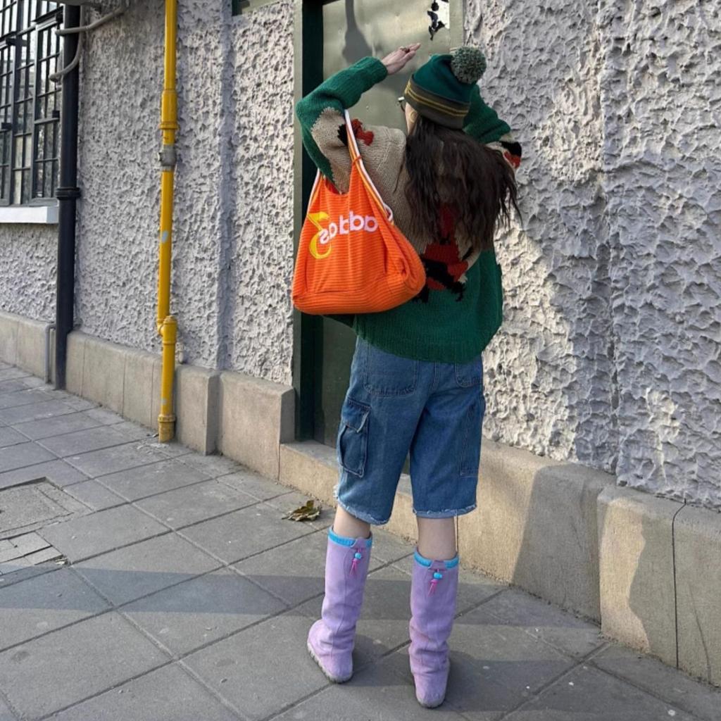 Western Retro Botas Mujer Genuine Leather Cute Boots