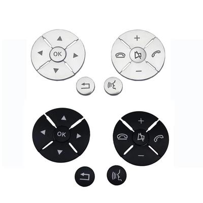 Chrome Car Steering Wheel Button Switch Trim Cover Sticker Fit For Mercedes Benz C E S Class W204 W212 W221 GLK X204 C200 C250