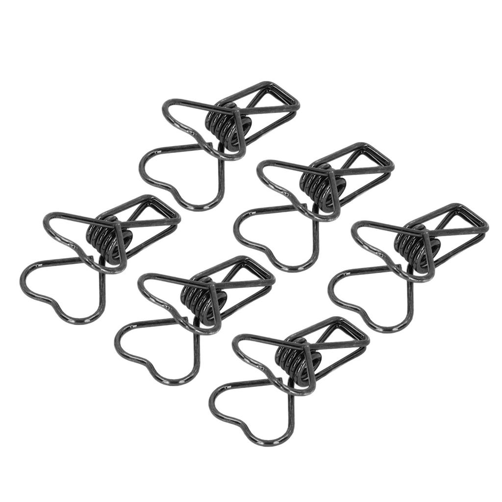 100Pcs Binder Clips Metal Heart Shape Hollow Small Binder Clips for Office Documents Certificates