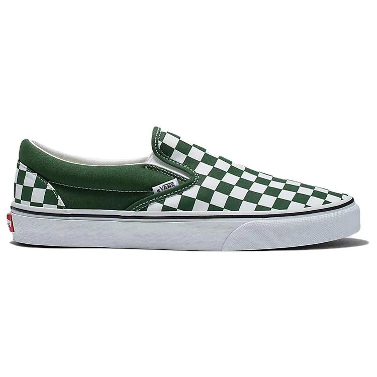 Vans Classic Slip- 'Checkerboard Green' (Unisex) Skate Shoes VN0A7Q5D6QU