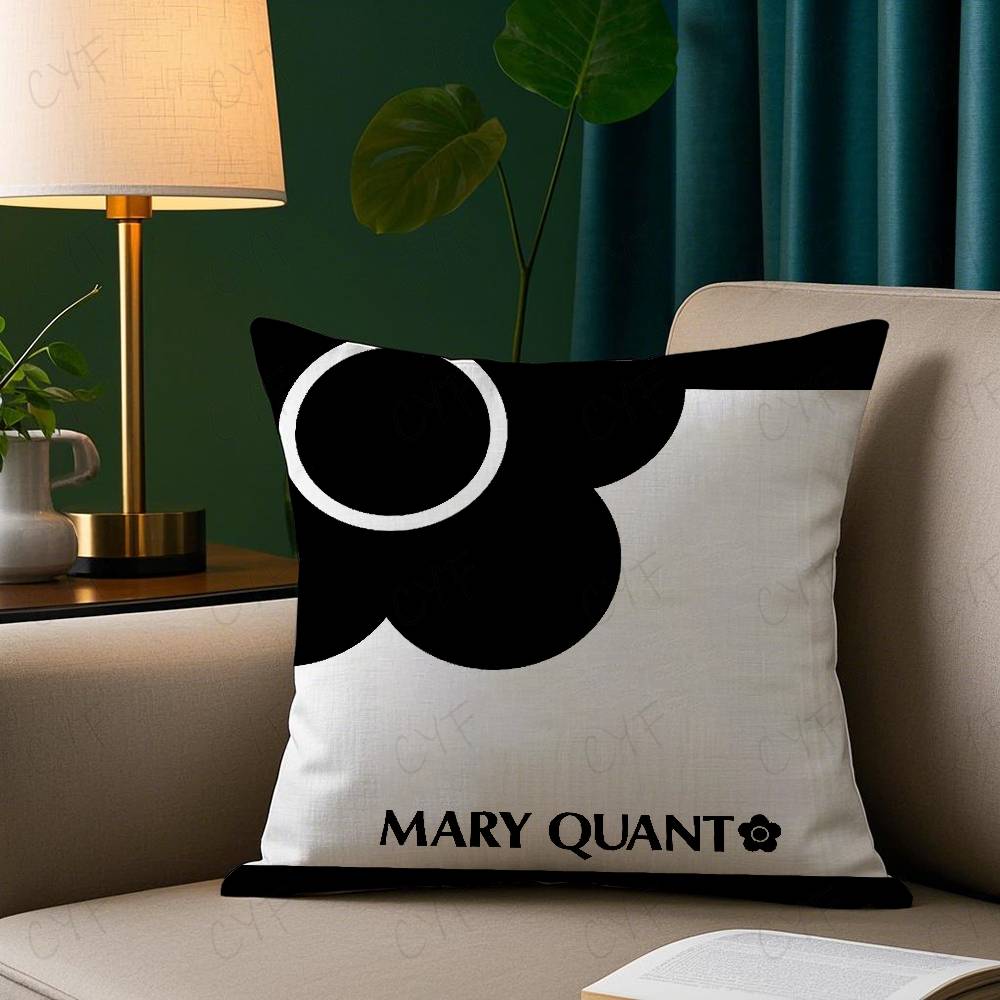 Fashion M-Mary-Q-Quant Pillow Case Safe Custom Photo Pillow, Anti-fade Brushed Fleece Cushion, Maternal & Infant Safe.