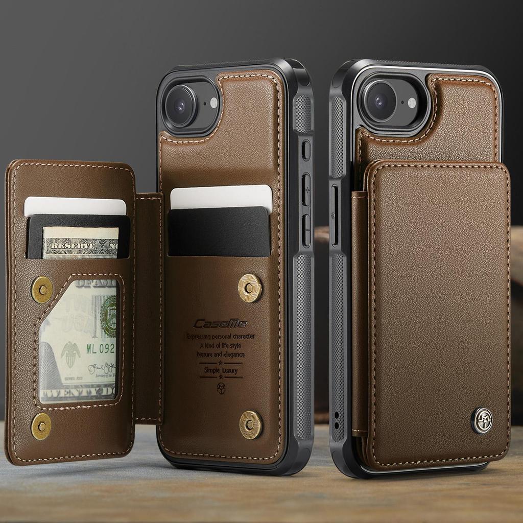 Wallet Card Holder Case for iPhone 17 16 15 14 13 12 11 Pro Max XS XR 6 7 8 Plus SE2 Artificial Leather Cover
