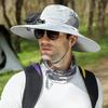 Solar Fan Hat UPF 50+ UV Protection Hat with Detachable Cooling Fan Breathable Men Women Summer Outdoor Activities Fishing Wide Brim Sun Cap
