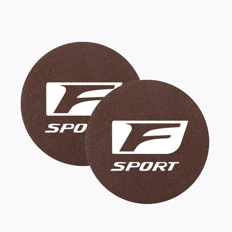 2Pcs Car Coaster PVC Logo Water Cup Pad Anti Slip Mat Accessories For Lexus FSPORT LBX NX RX 350h 450h ES UX 300e GS GX IS LS