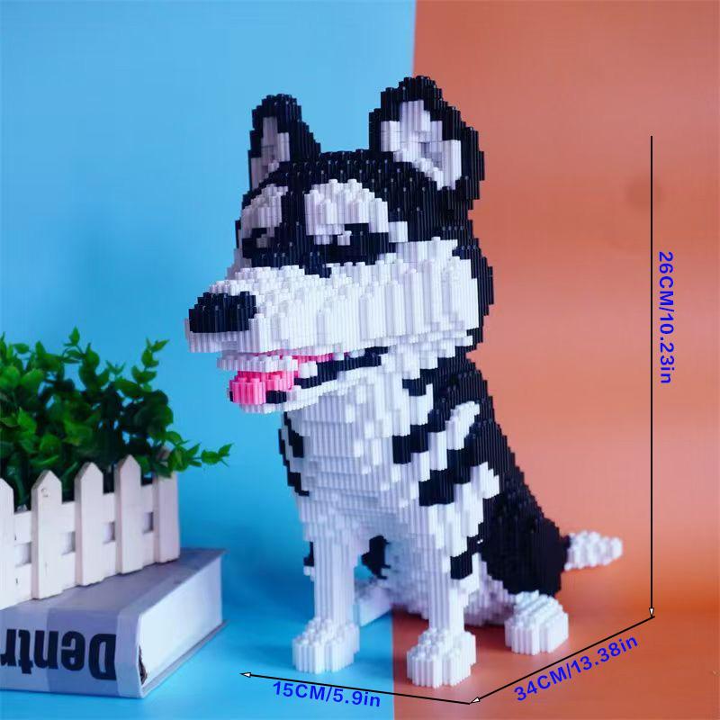 Huisdier Hond Bouwstenen Vakantie en Verjaardagscadeaus Spelletjes Kantoor Huismeubilair DIY Handgemaakte Montage Creatief in