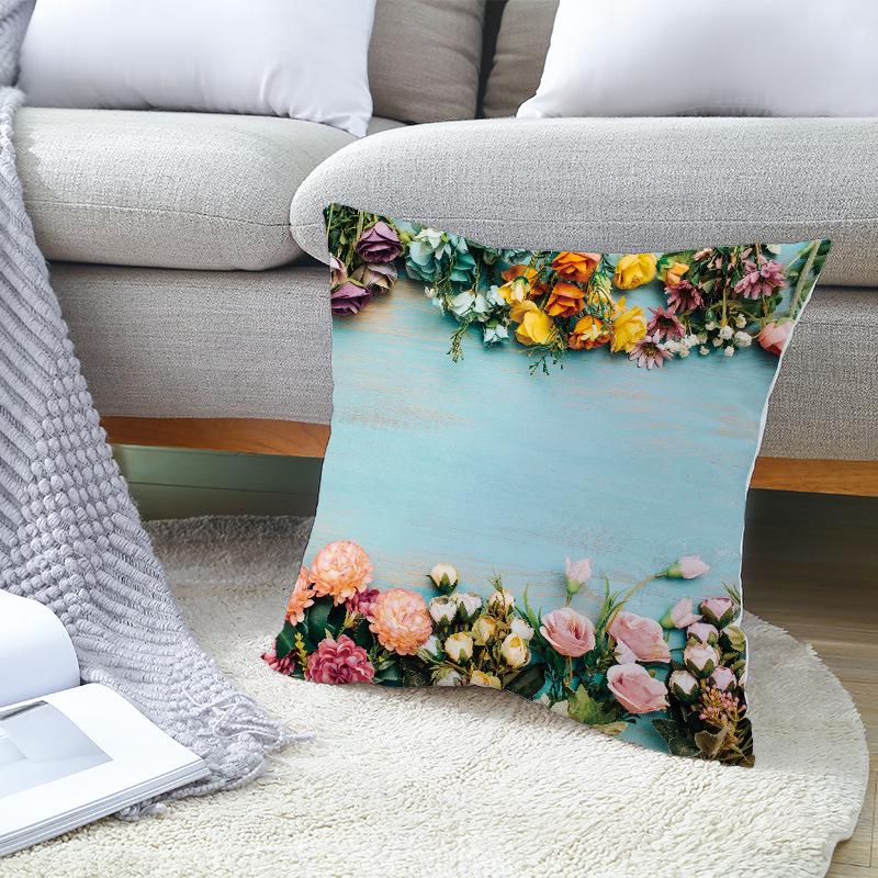 Home Supplies Cute Pastoral Cactus Print Pillow Cover Sofa Cushion Cover