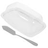 Butter Storage Box Sealing Dish Clear Serving Bowl Fridge Organizer Holder Saver Cutting