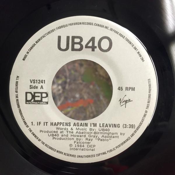 

7inch Record UB40 - If It Happens Again VS1241 DEP Internation 1984 Canada Reggae, Ska & Dub Used