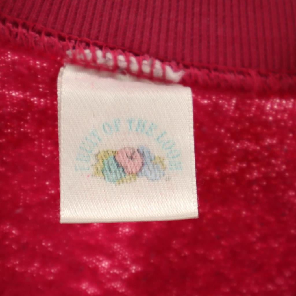FRUIT OF THE LOOM 90s Old Long Sleeve Sweat Trainer L Pink Women Used