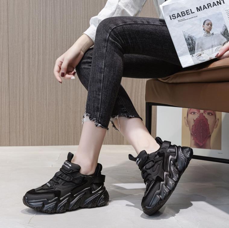 Fashion 5CM Genuine Leather Platform Wedge Skate Boarding High Brand Chunky Sneaker Winter Plush Women Vulcanized Casual Shoes