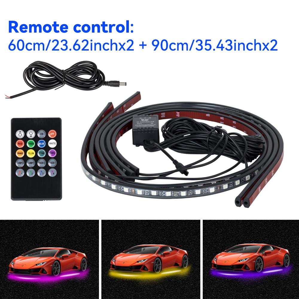 

Car Underglow Light RGB Neon Light Remote/APP Control Flexible LED Strip Auto Decorative Ambient Atmosphere Lamp Accessories