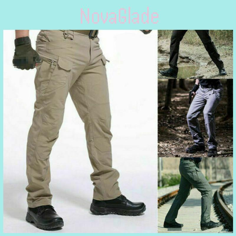 Herren Taktische Cargohosen Outdoor Wandern Winddichte Militärische Kampfhosen Sport