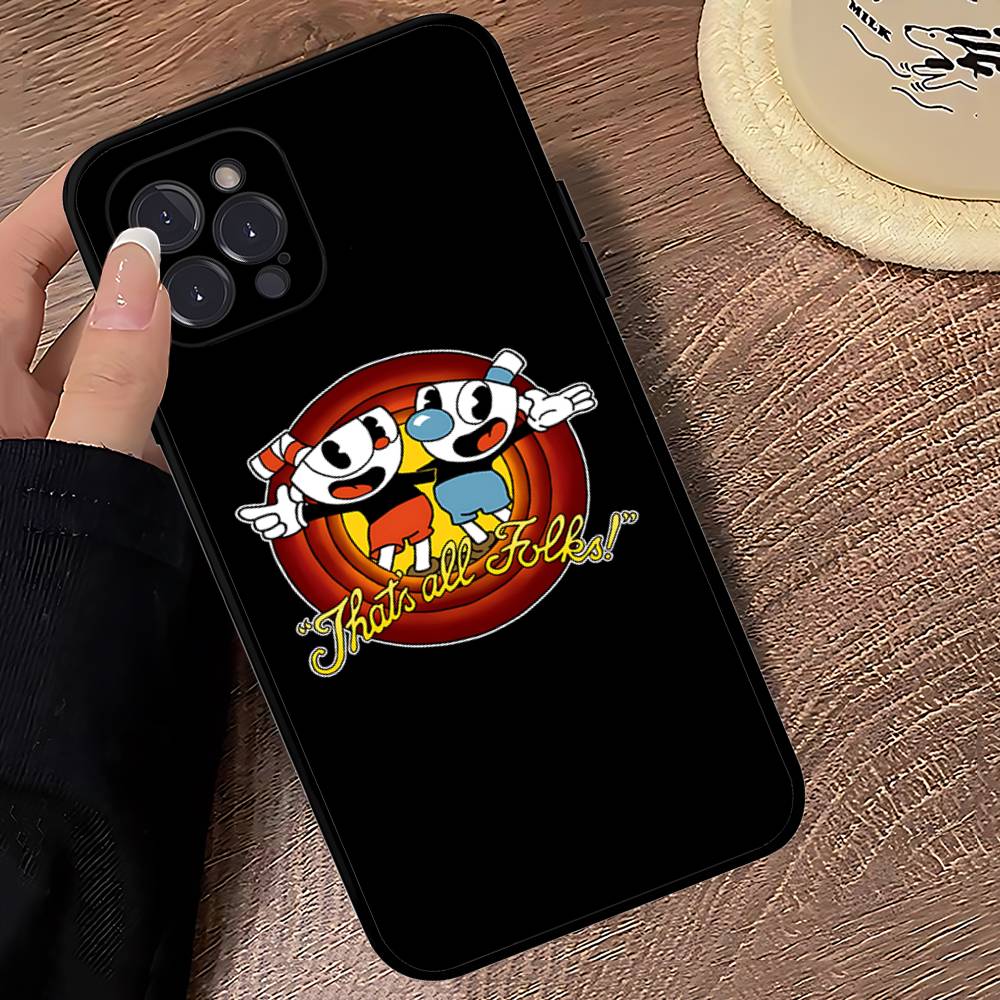 C-Cuphead Classic Game Phone Case For IPhone 16 11 12 13 14 15 17 Pro Max Plus 16E Silicone Cover