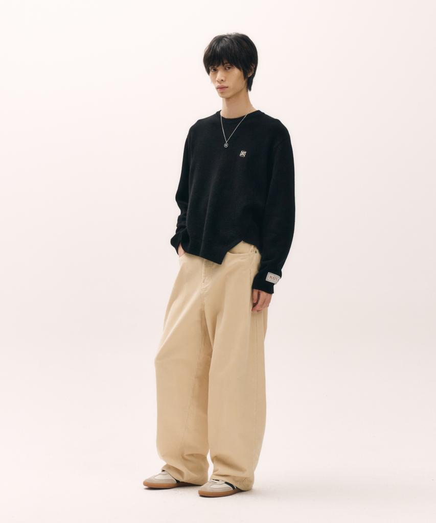 Seteo Dublin Asymmetrical Cashmere Blend Knit Classic Black (Type A)