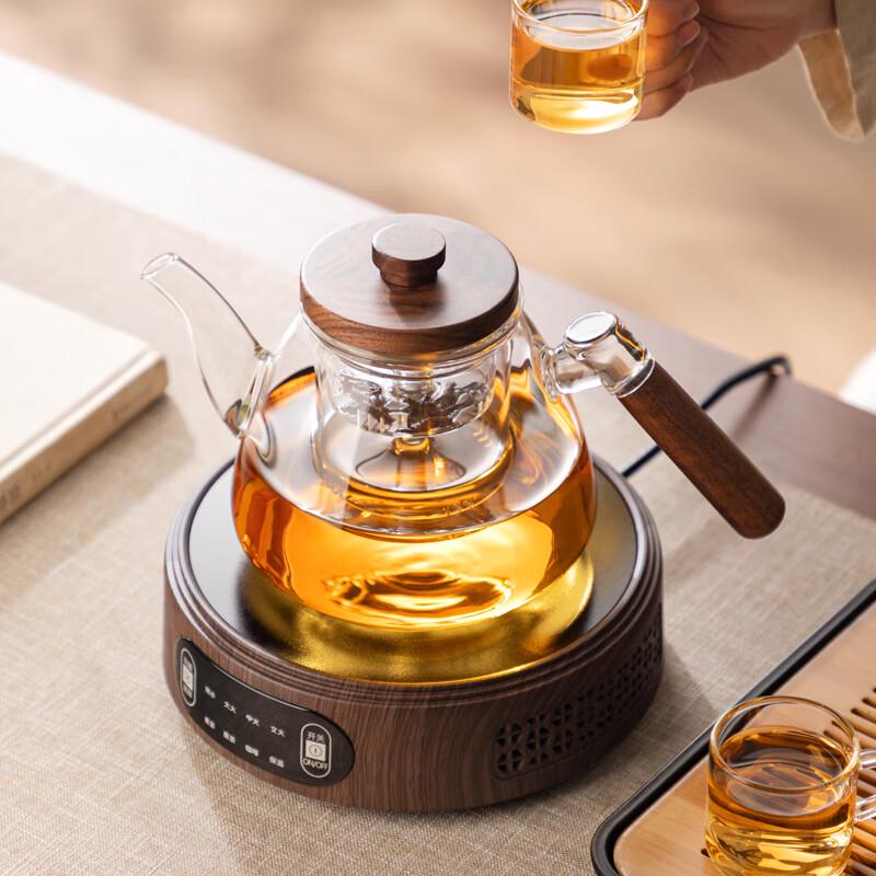 TEAHUE Glass Tea Kettle and Electric Ceramic Stove Set