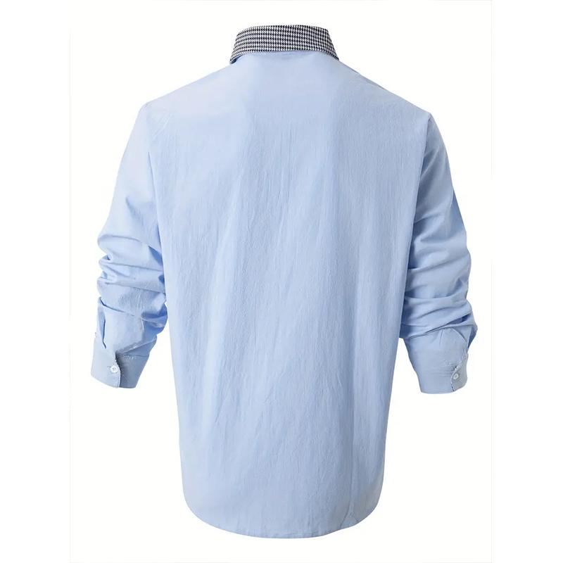 Men's Long Sleeved Spring and Autumn Button Up Shirt with 3D Digital Printing for Casual Daily Entertainment and Fashionable Design