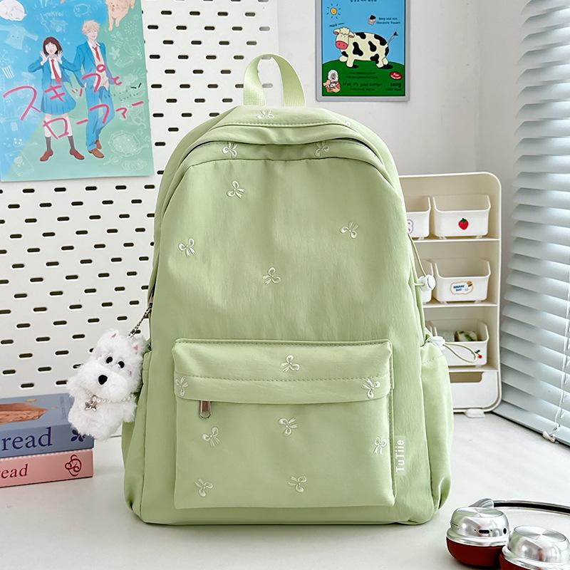 School bag new high value fresh sweet candy color backpack junior high school students lightweight travel backpack