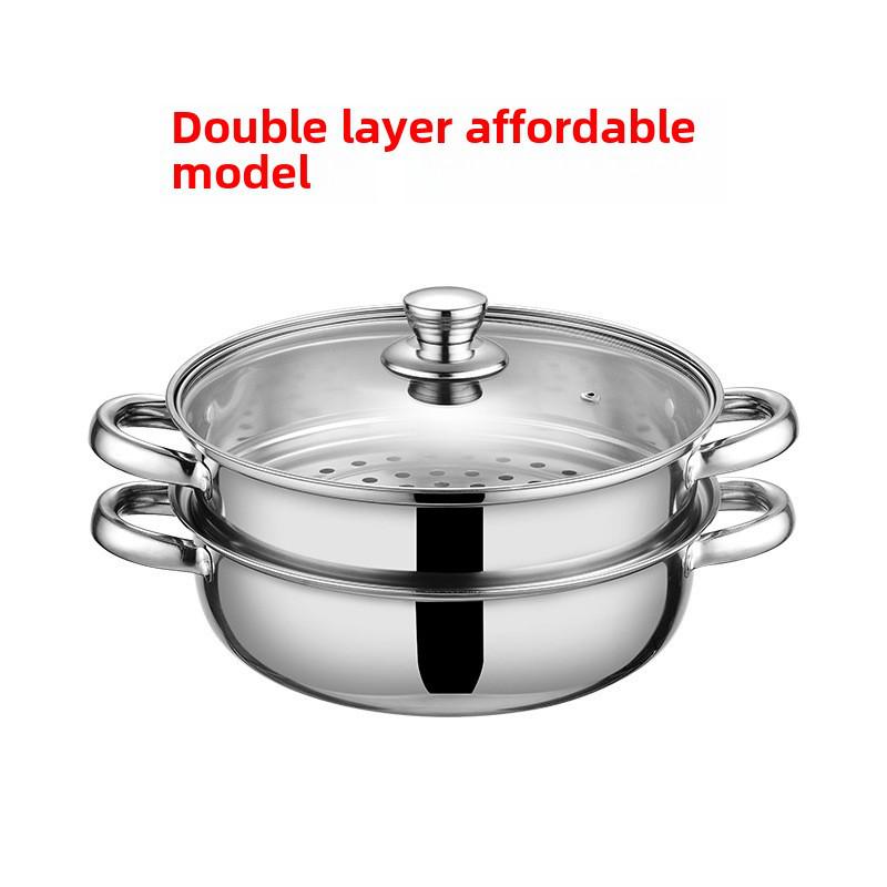 

Многофункциональная пароварка из нержавеющей стали диаметром 28 см с двумя и тремя уровнями, которую можно персонализировать для подарка. Double layer affordable, 28cm