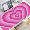 HD Print Large Gaming Mouse Pad XXL Gamer Keyboard Mat Rubber Coffee Love Mousepad Blue NonSlip Desk Mat Cute Girls Carpets
