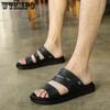 WTEMPO Mens Summer Sandals Casual Thick Bottom Soft Bottom Slides Slip Resistant Indoor Slipper Fashion Hiking Shoes Seaside Outdoor Beach Shoes