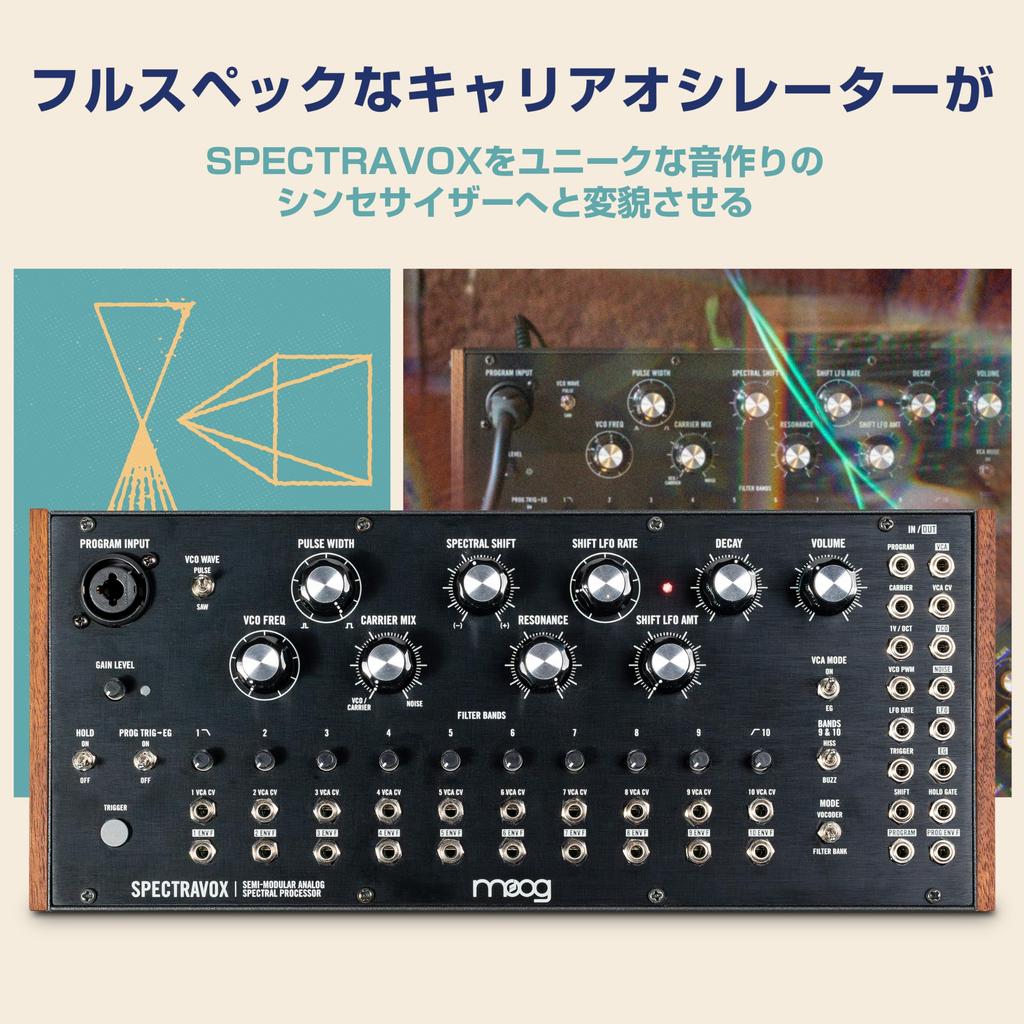 MOOG Spectravox Analog Spectral Processor Analog Oscillator Patchbay and Headphone Output Filterbank/Vocoder Semi-modular 3.5mm