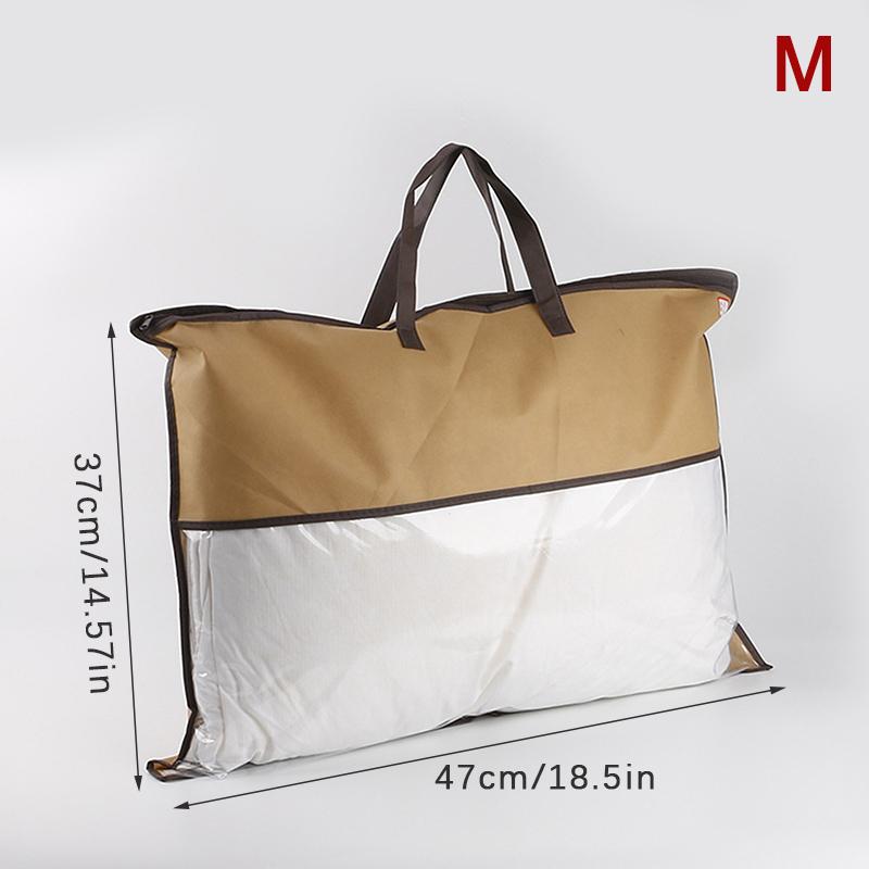 Průhledný netkaný polštář, balená přikrývka, deka, zip, prachotěsný úložný vak, domácí organizér, taška, nákupní taška, různé velikosti