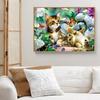 5D Diamond Painting, Animal Series Cat Sticker Diamond Cross Stitch Decorative Painting Full of Diamonds