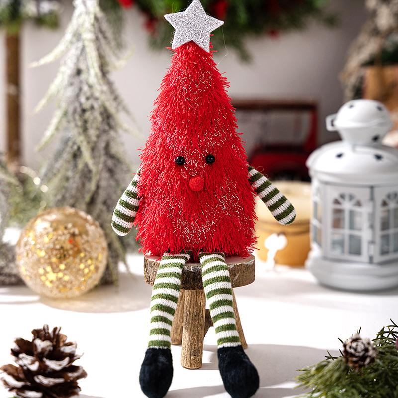 1PC Christmas Tree Doll Christmas Decorations Long Leg Cute Doll Ornament Kids Gifts Table Decoration New Year 4 Colors