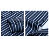 Men's High-Grade 4-Way Stretch Digital Print Striped Long Sleeve Shirt, Turn-down Collar Men Shirt Wholesale
