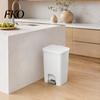 Double Open Lid Wastebasket Pedal Trash Can, with Dual-mode Lid, Easy Access Garbage Compact Recycling Bin Odor-proof Slim Solid Color Waste