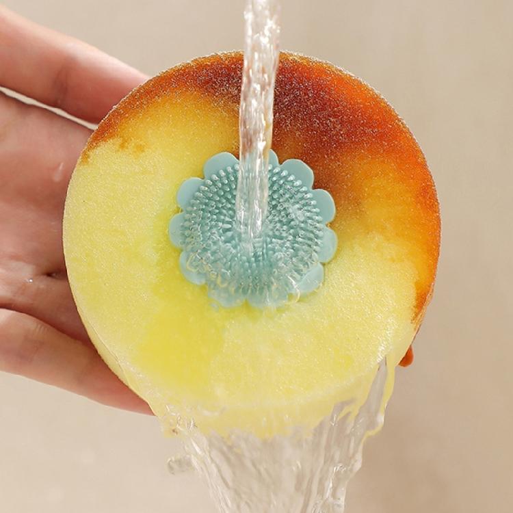 Kitchen Silicone Scrubbing Brush Odorless Dish Scrubber Set with Detachable Sponges for Home Cooks and Clean Enthusiasts