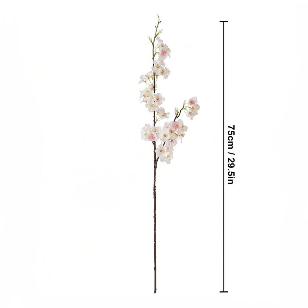 Cherry Blossom Artificial Flowers - Decorative Floral Arrangements for Living Room and Dining Table