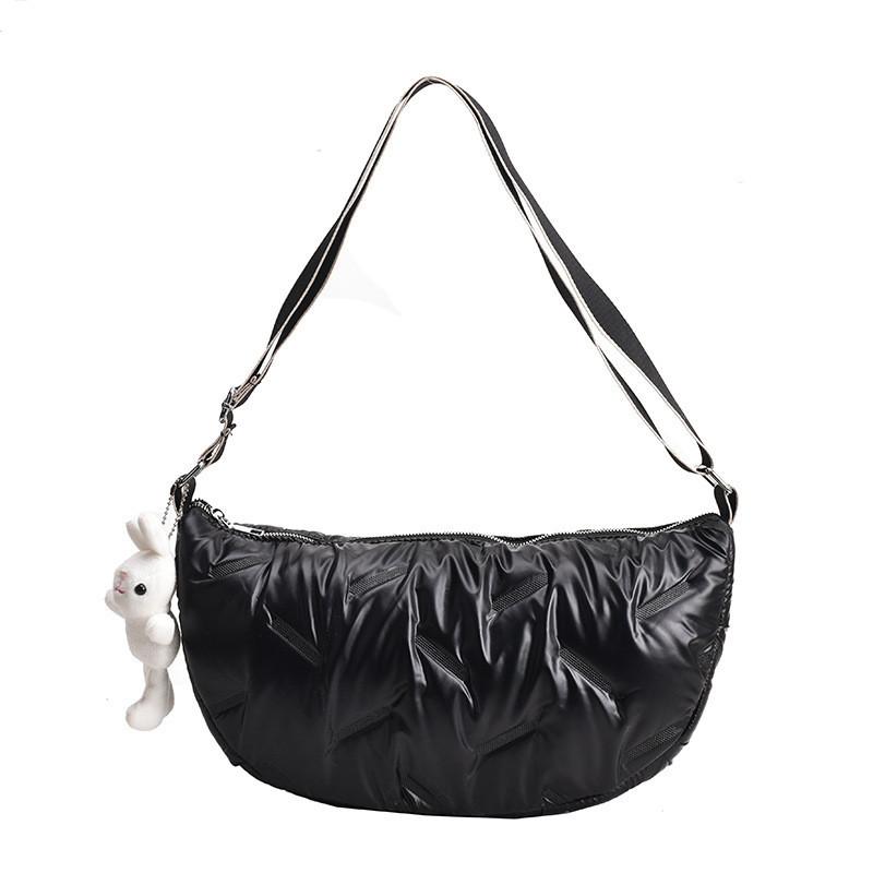 Stylish High Capacity Commuter Dumpling Bag For Women Urban Chic Shoulder Crossbody Cotton Bag