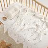 110x110cm High Density Pure Cotton Six-Layer Gauze Baby Bath Towel and Toddler Blanket